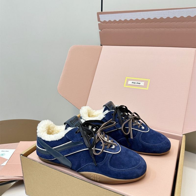 Miu Miu Plume Suede Sneakers