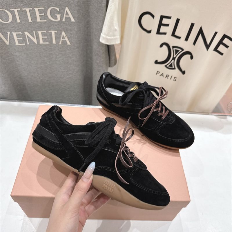 Miu Miu Gymnasium Suede Sneakers.