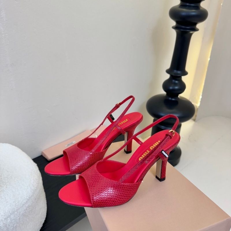 Miu Miu "Ayers" Slingback Sandals,
