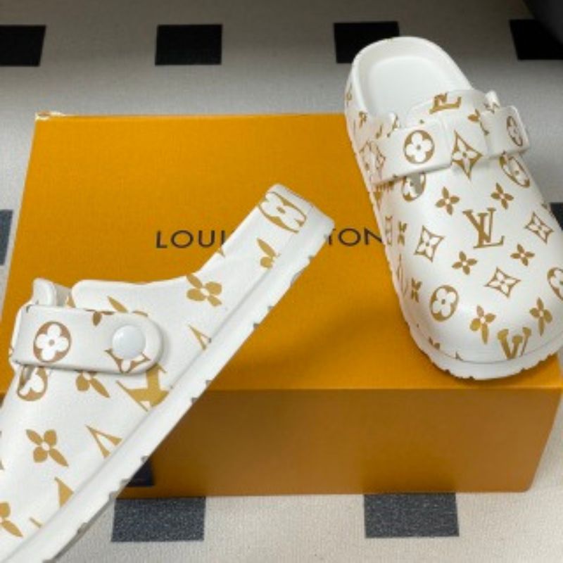 Louis Vuitton LV Cosy Flat Comfort Clogs in white