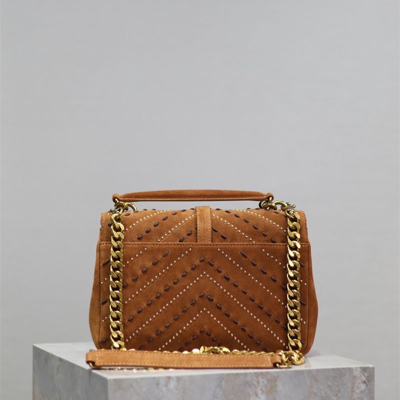 Saint Laurent College Medium Studded Suede Crossbody bag