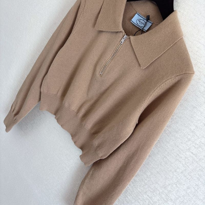 Prada cropped polo sweater