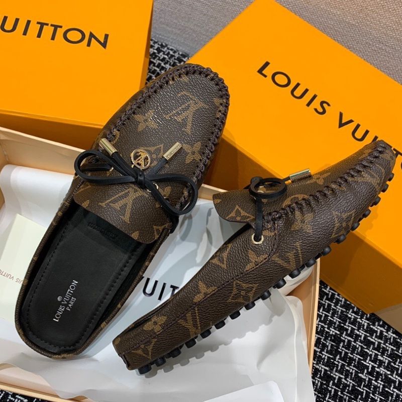 Louis Vuitton Gloria Flat Loafer in the classic Monogram canvas