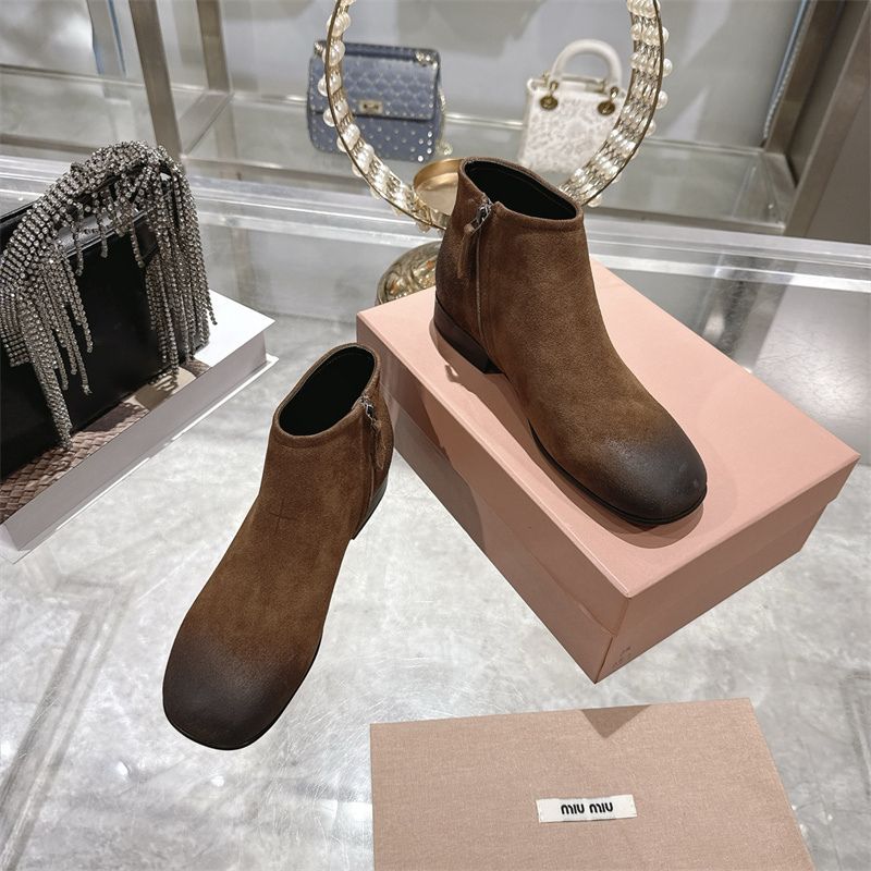 Miu Miu Faded Suede Ankle Boot