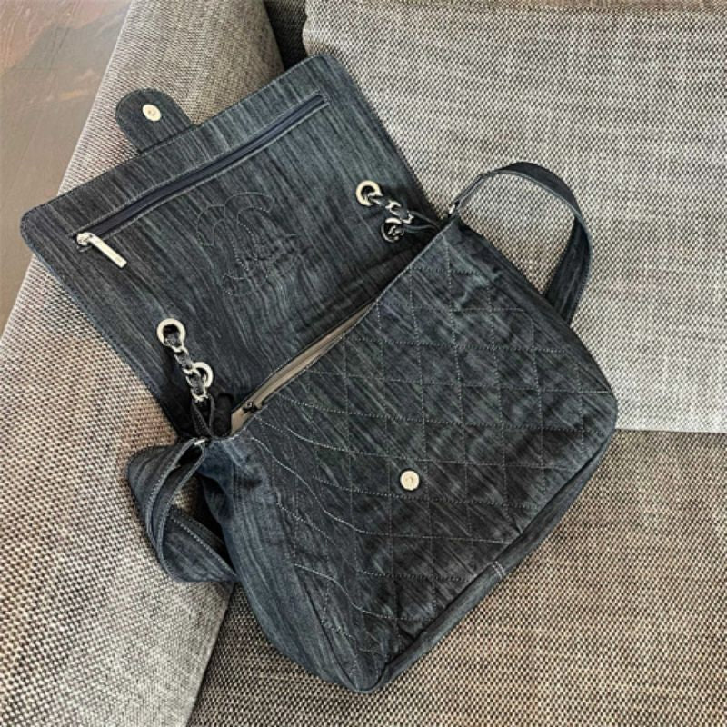 Chanel Denim Stretch Spirit Messenger Bag.