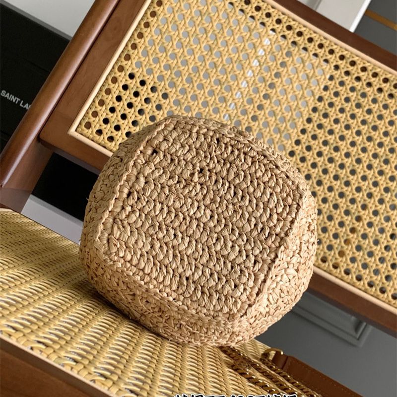 Saint Laurent Mini Joe bucket bag in raffia