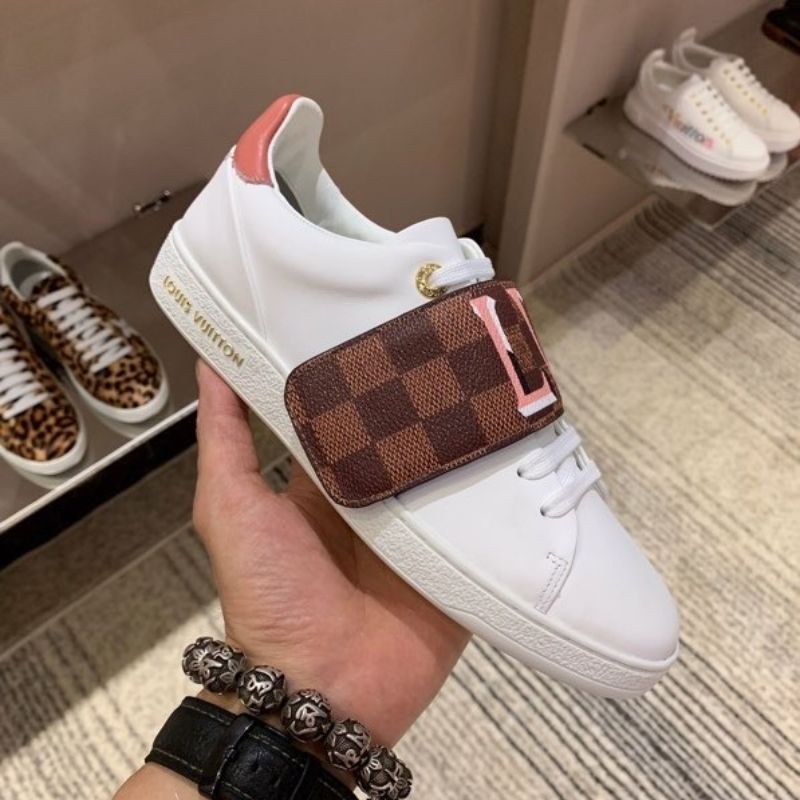 Louis Vuitton Frontrow Sneakers with a Damier Azur canvas strap