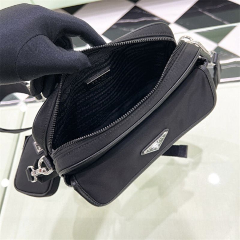 Prada Re-Nylon and Saffiano Leather Shoulder Bag,