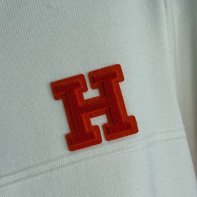 Hermès white knit sweater and midi skirt set