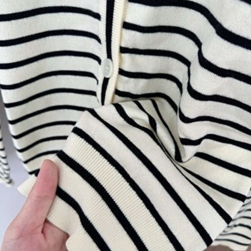 Celine Striped Knit Cardigan
