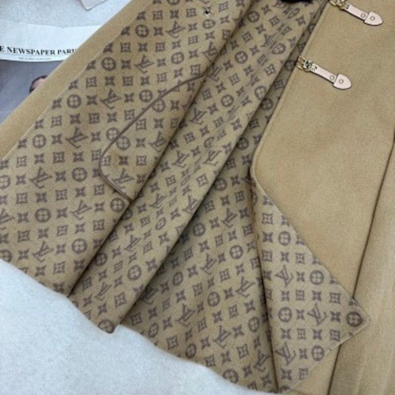 Louis Vuitton Button-Up Cape Coat.
