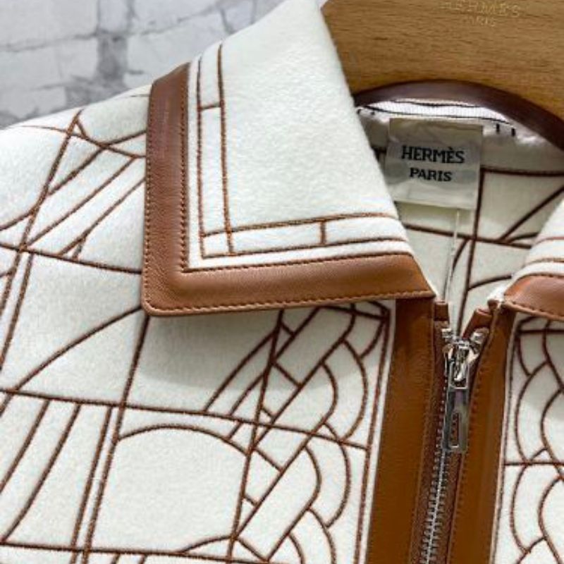 Hermès "Palefroi Remix" varsity jacket.