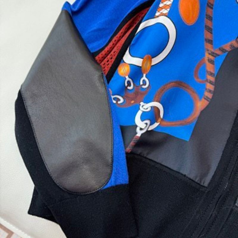 Hermès "Cliquetis Finesse Multicolore" twillaine cardigan.