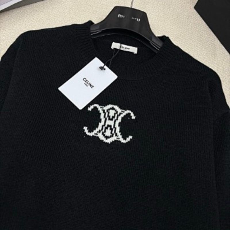 Celine Triomphe crewneck sweater in black