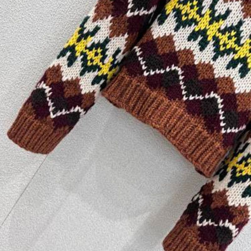 Celine cropped fair isle sweater