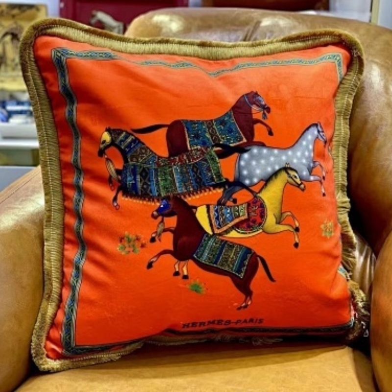 Hermès decorative throw pillow