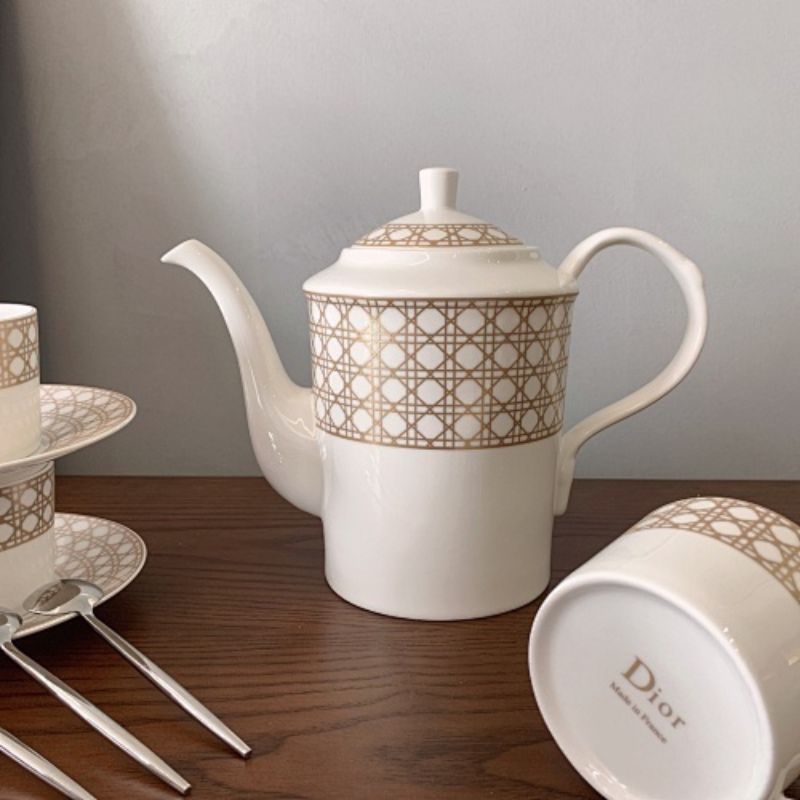 Dior Maison Cannage Montaigne Tea Service.