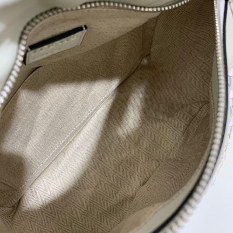 Loewe Small Woven Puzzle White with tan/brown Bag.