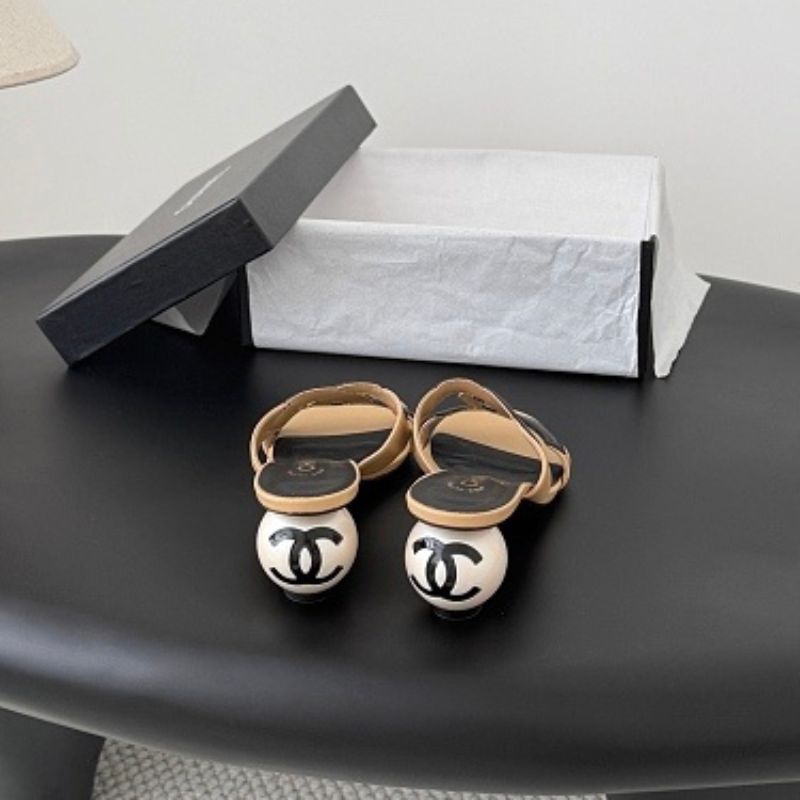 Chanel Lambskin and Patent Calfskin CC Logo Mules,