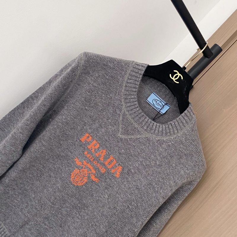 Prada intarsia-knit crew-neck sweater