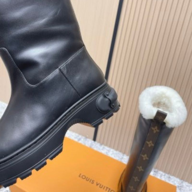 Louis Vuitton Squad High Boot in black calf leather