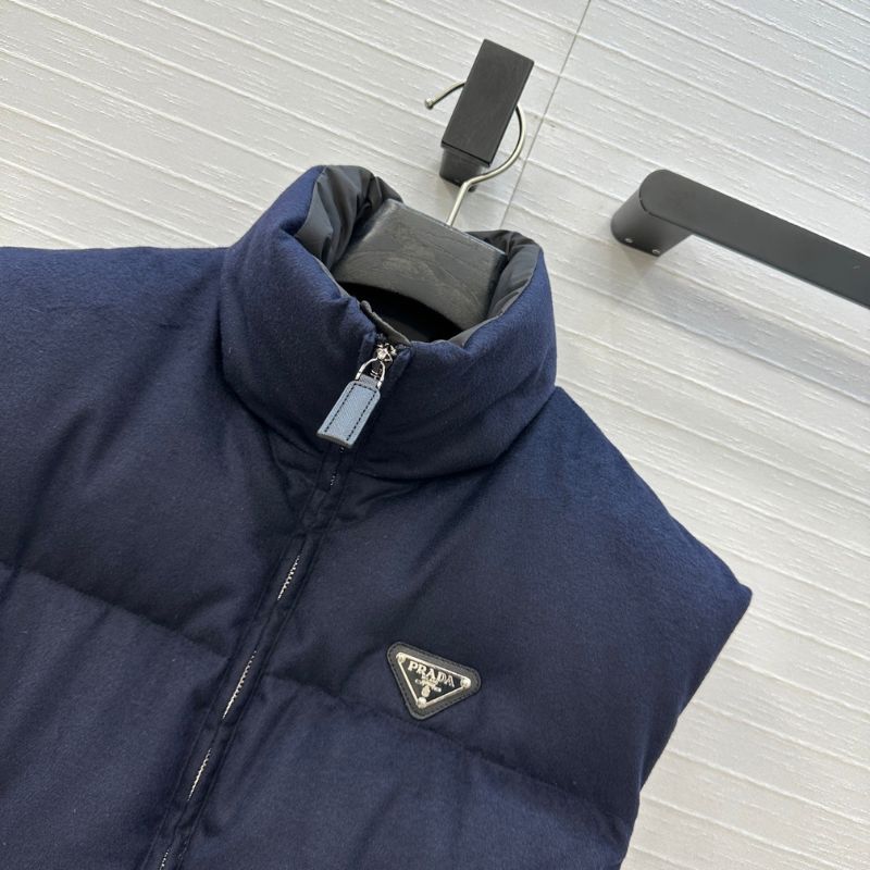 Prada padded down vest with a detachable belt