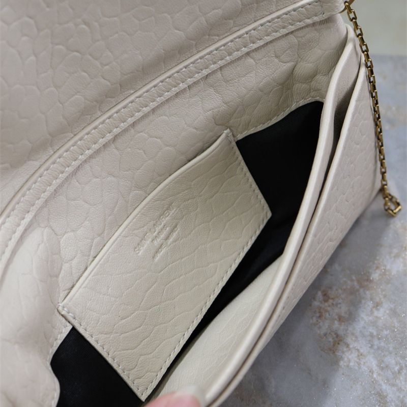 Saint Laurent Calypso Mini leather wallet on chain