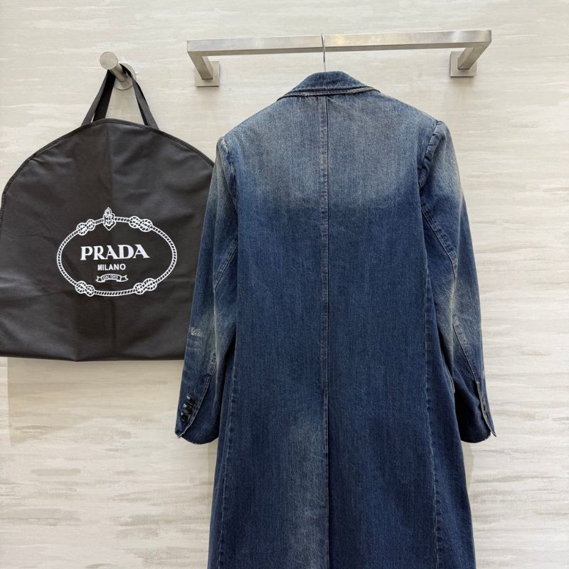 Prada Washed Denim Coat.