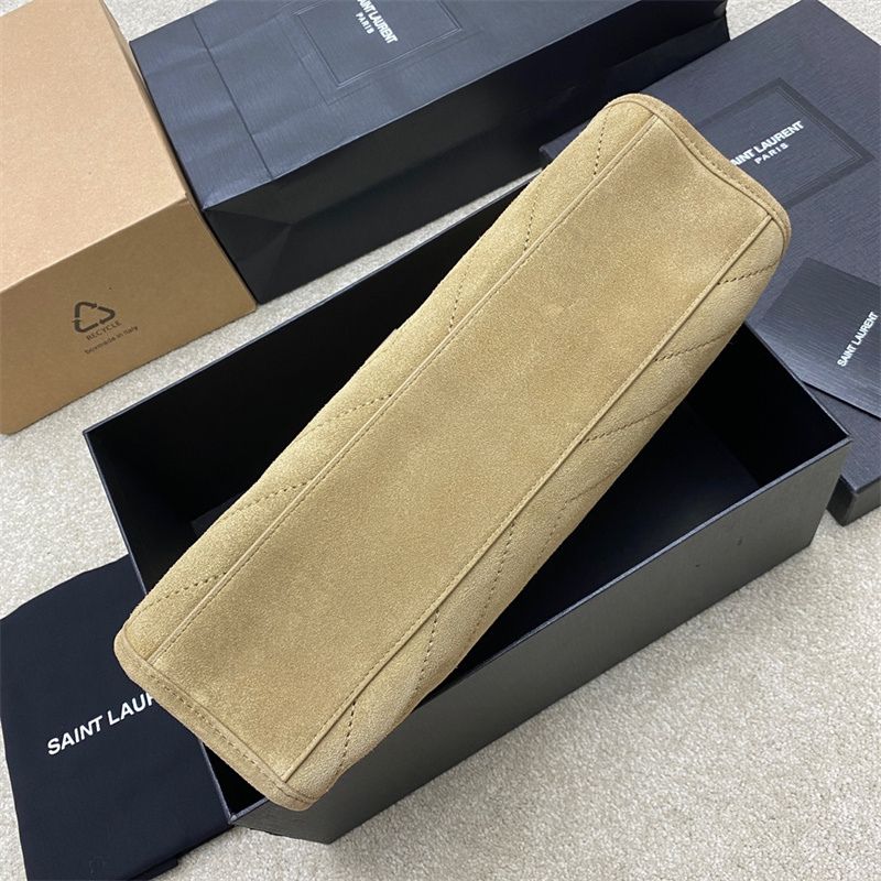 Saint Laurent Niki Medium Shopping Tote Bag in suede.