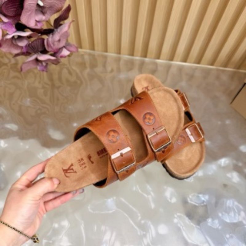 Louis Vuitton custom Birkenstock-style sandals.