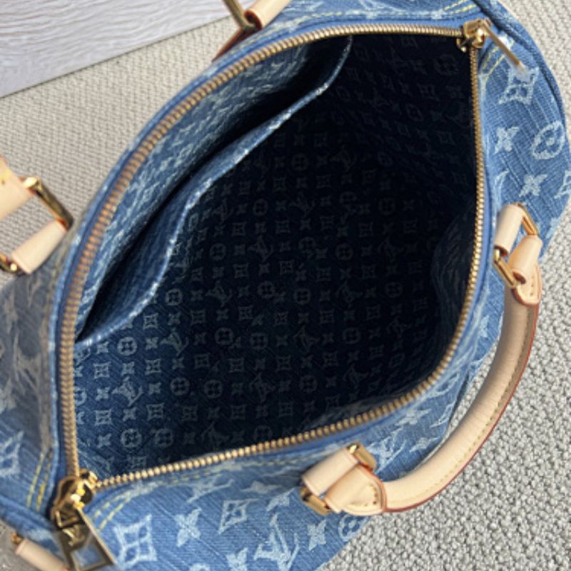 Louis Vuitton Speedy Soft 30 Monogram Denim collection.