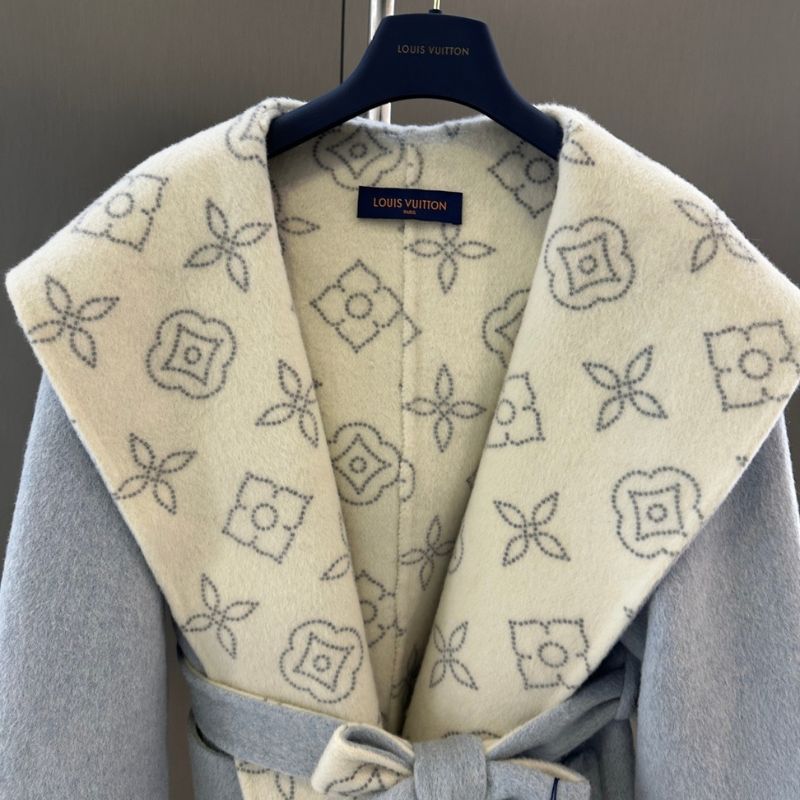 Louis Vuitton Reversible Signature Short Hooded Wrap Coat