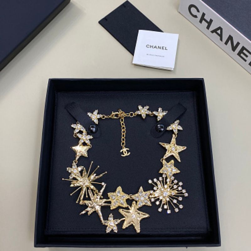 Chanel Comet Burst Star Collar Necklace