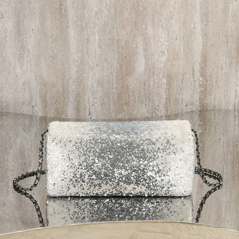Chanel Sequin East West Flap Bag