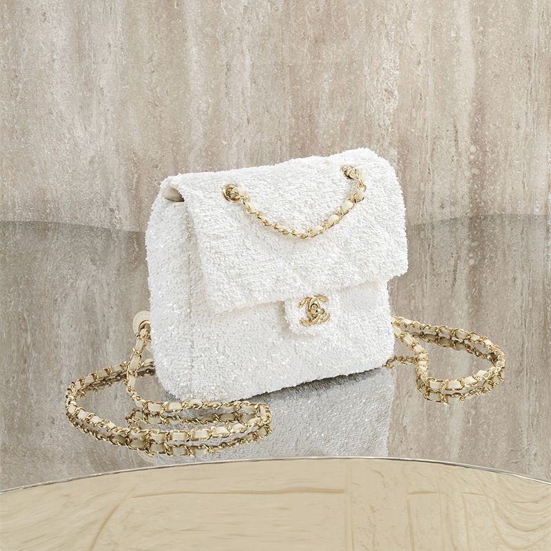 Chanel quilted sequins Flap Bag