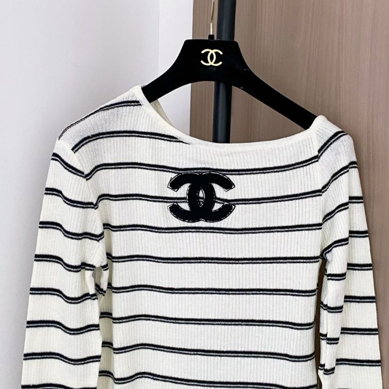 Chanel long-sleeved, boat-neck top