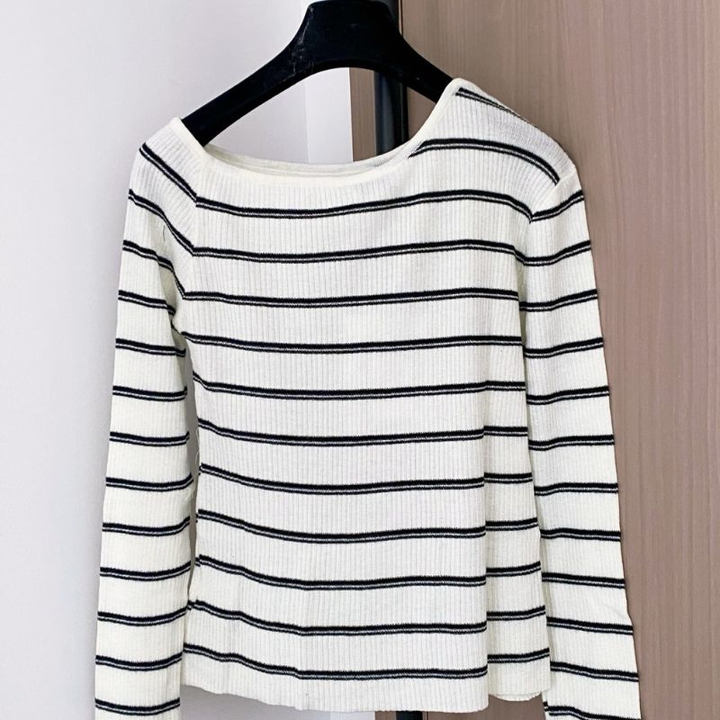 Chanel long-sleeved, boat-neck top