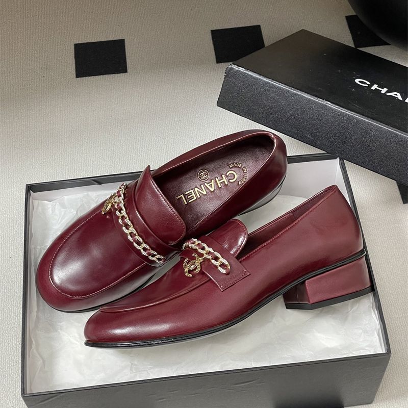 Chanel CC Logo Chain Loafers