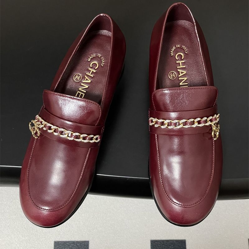 Chanel CC Logo Chain Loafers