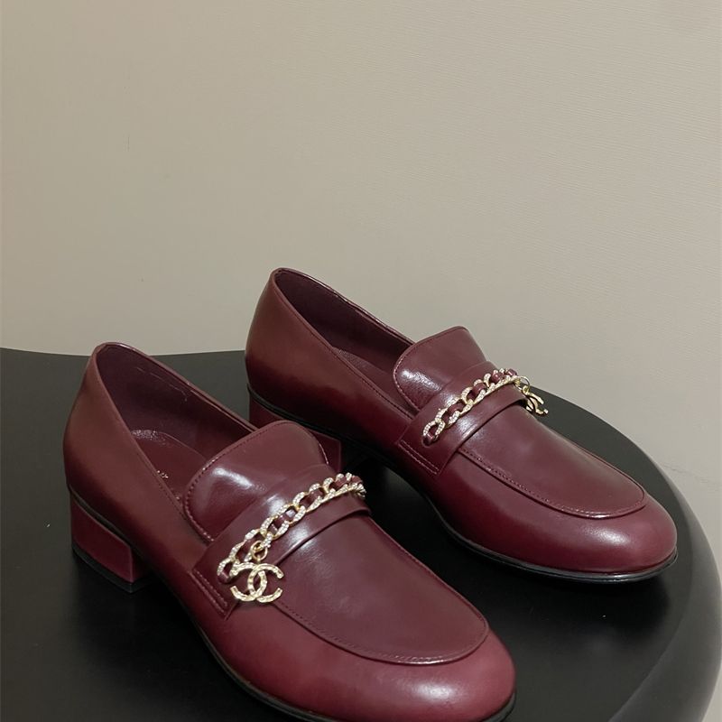 Chanel CC Logo Chain Loafers