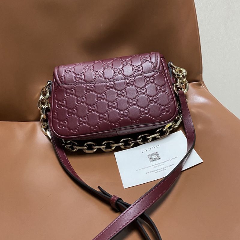 Gucci GG embossed leather Small Shoulder Bag