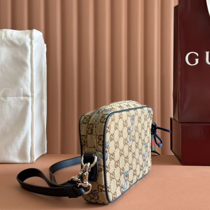 Gucci Ophidia Small Camera Kingsnake print Bag