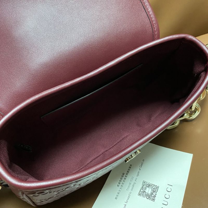 Gucci GG embossed leather Small Shoulder Bag