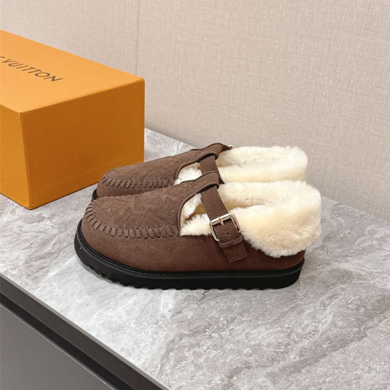 Louis Vuitton loafers with a fur or shearling lining