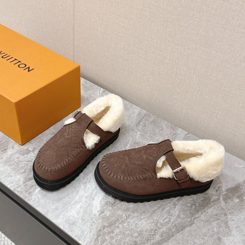 Louis Vuitton loafers with a fur or shearling lining