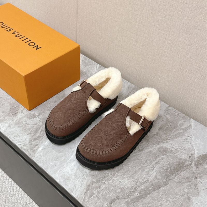 Louis Vuitton loafers with a fur or shearling lining