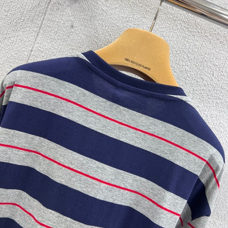 Miu Miu striped pattern long-sleeved t-shirt.