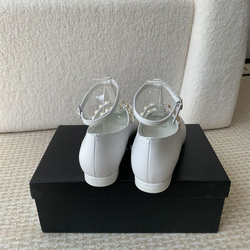 Chanel Mary Jane pearl flats