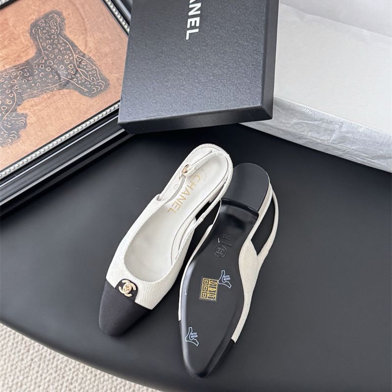 Chanel two-tone slingbacks