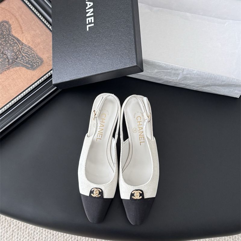 Chanel two-tone slingbacks